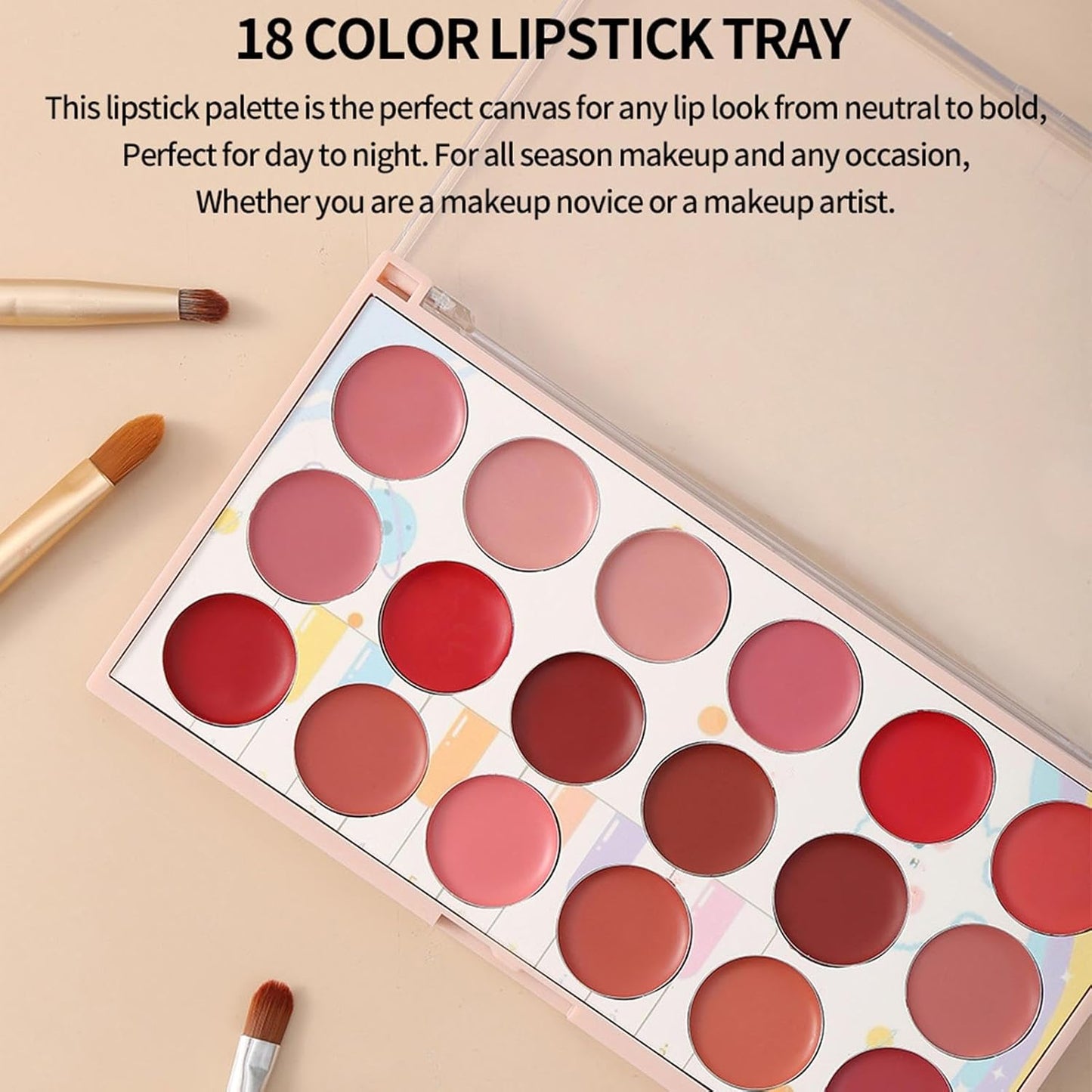 Moccallure Professional 18-Colors Lipstick Kit Long-Lasting, Hydrating & Compact | Unisex