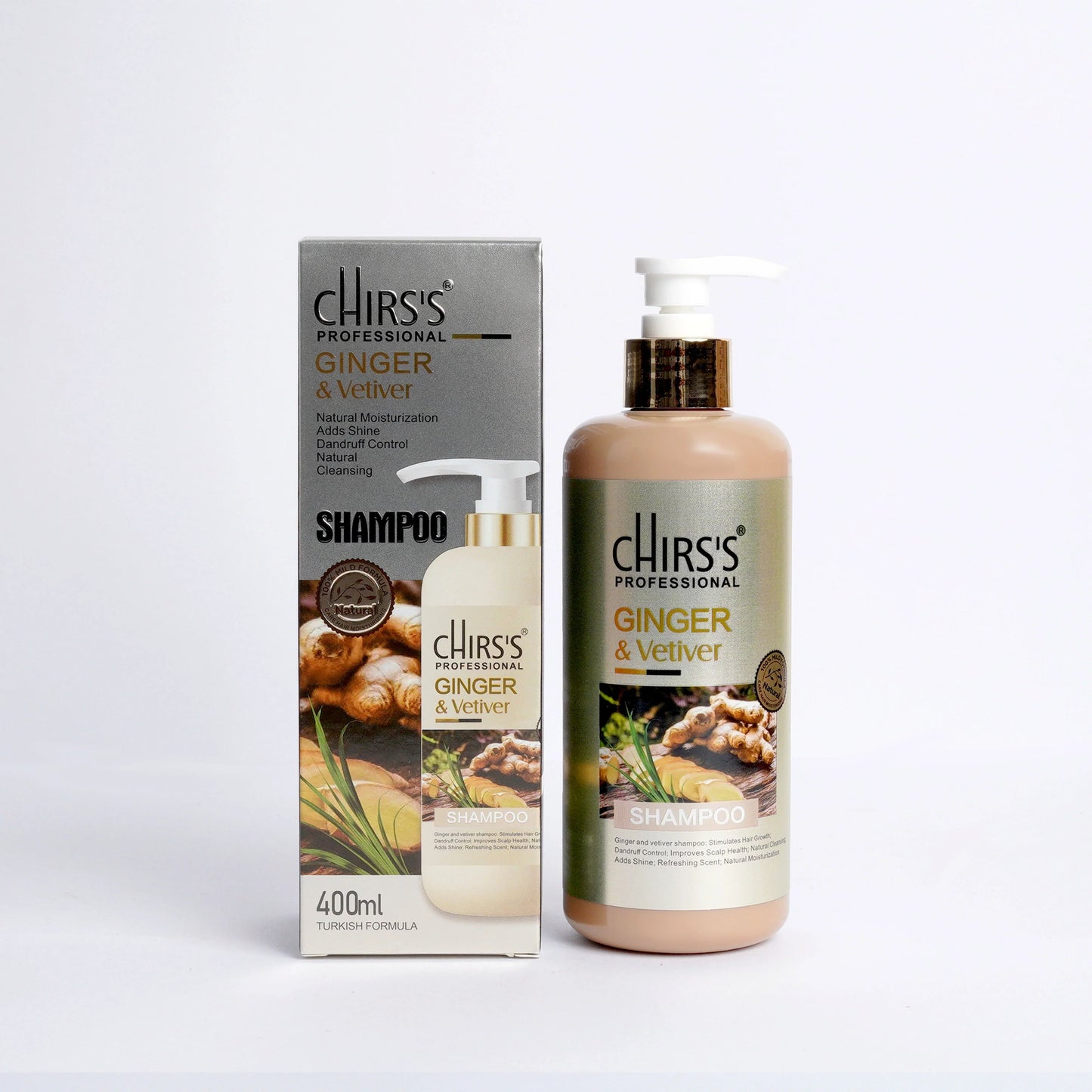 CHIRS'S UK GINGER AND VETIVER SHAMPOO 2IN1 TURKISH FORMULA (400ML)