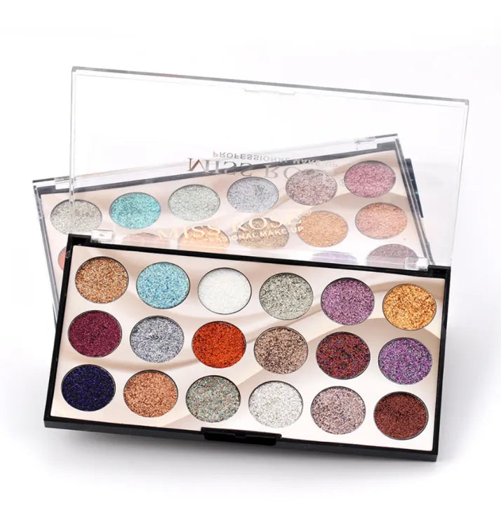 Miss Rose 18 Colors Sequins Glitter Powder High Gloss Pearly Eye shadow