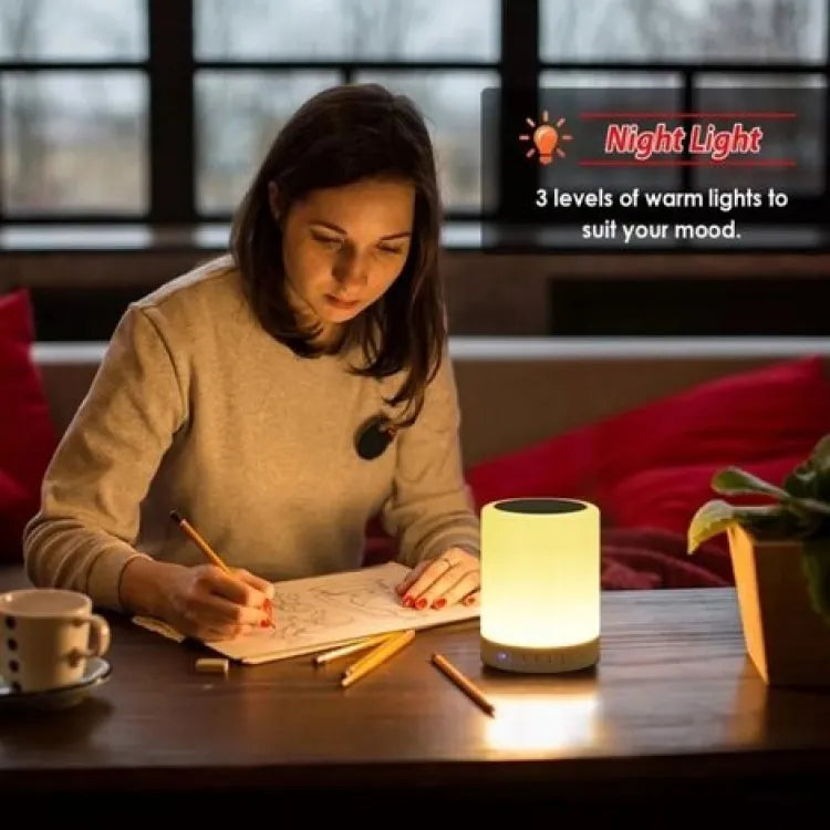 Portable Touch Lamp Bluetooth Speaker | Smart Touch Night Light Desk Lamp