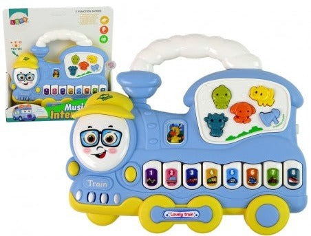 Colorful Musical Train Toy for Toddlers with Lights, Sounds, and Interactive Buttons