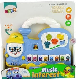 Colorful Musical Train Toy for Toddlers with Lights, Sounds, and Interactive Buttons
