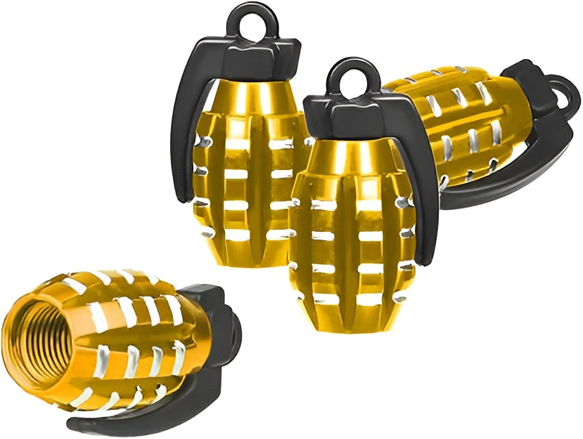 Pack of 2 - Grenade Tyre Air Valve Nozzle Caps for Car