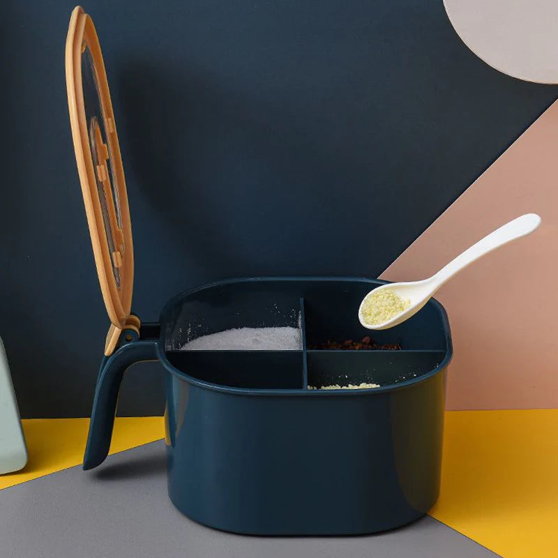 Combo Deal - 4 Section Spice Container Box & Multi-function Spit Bone