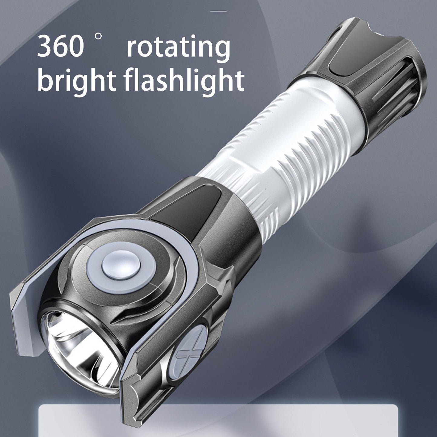 360 Degree Rotating Flashlight Outdoor Led Flashlight Rechargeable Torch for Camping Outdoor