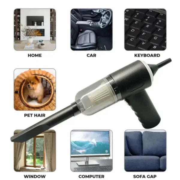 3 in 1 Portable Mini Vacuum Cleaner Duster Blower Air Pump Wireless