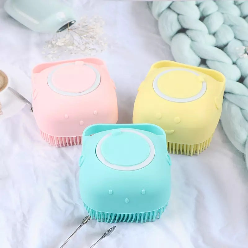 Soft Silicone Bath Brush With Hooks Baby Showers Cleaning Bath Brushes