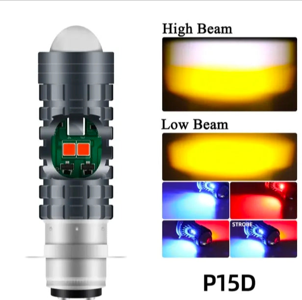 Pack of 2 Headlight & Backlight Bulb | Yellow/White Beam +