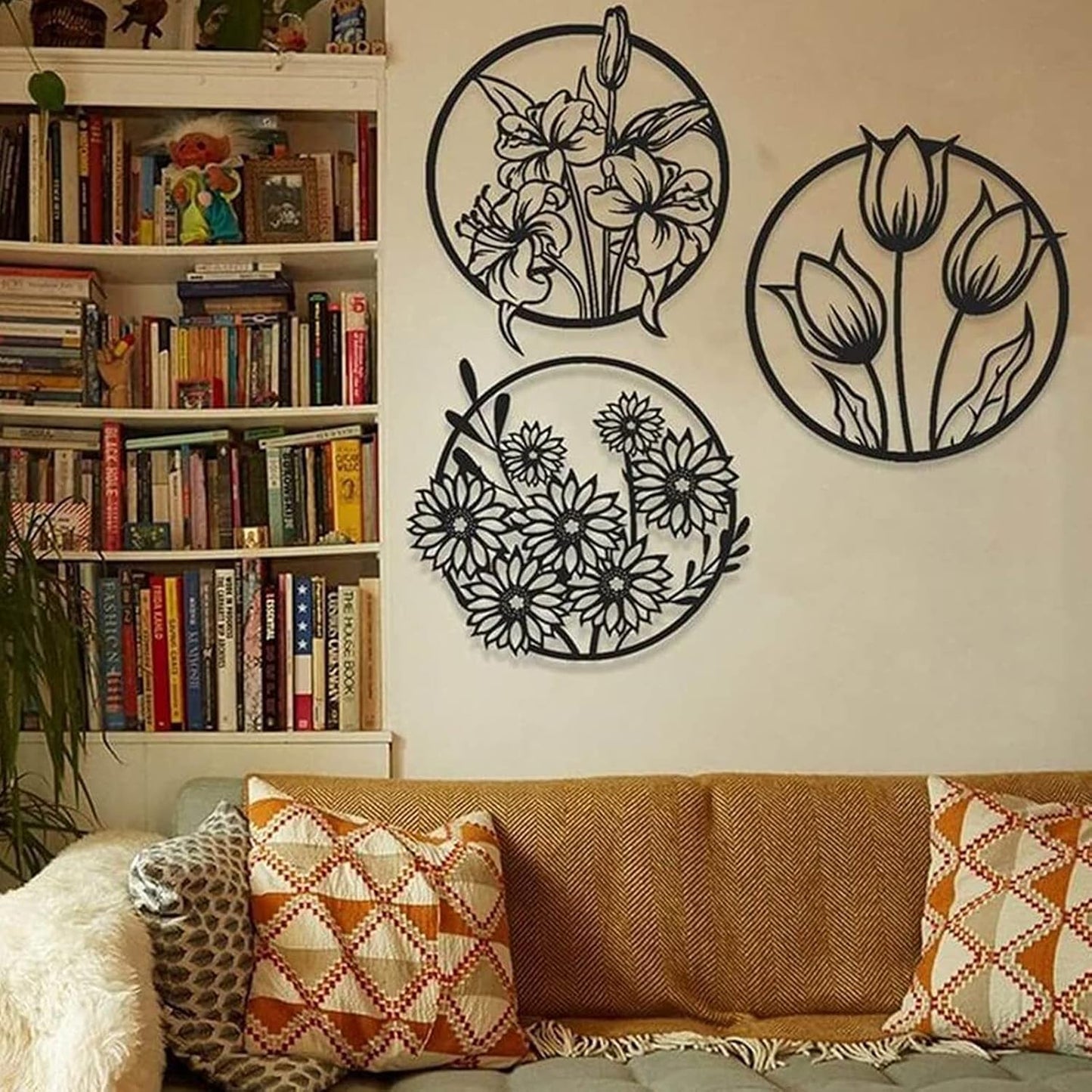 (3 pcs set )3D floral abstract Wooden Wall Art & Home Decoration