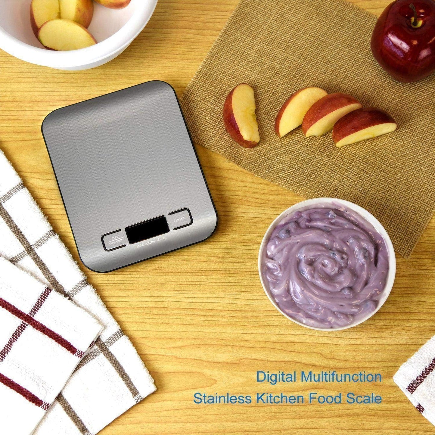 Digital Stainless Steel Kitchen Scale Multifunction Food Scale for Home Kitchen (random