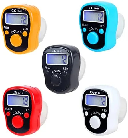 Finger Counter, Digital Tasbeeh, Digital Hand Tally Counter with LED Light (Random