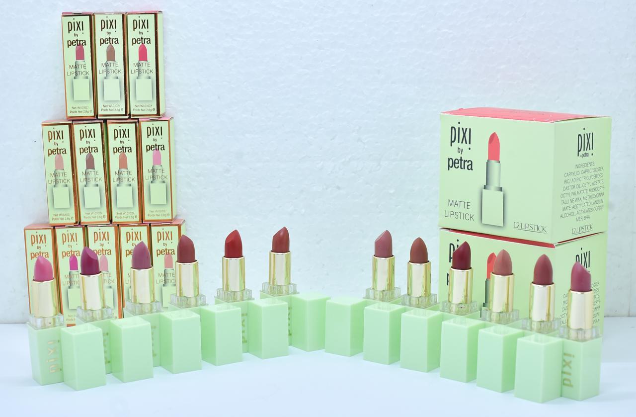 Pixi 12-Color Waterproof & Long-Lasting Lipstick Set - Vibrant, Smudge-Proof Shades for