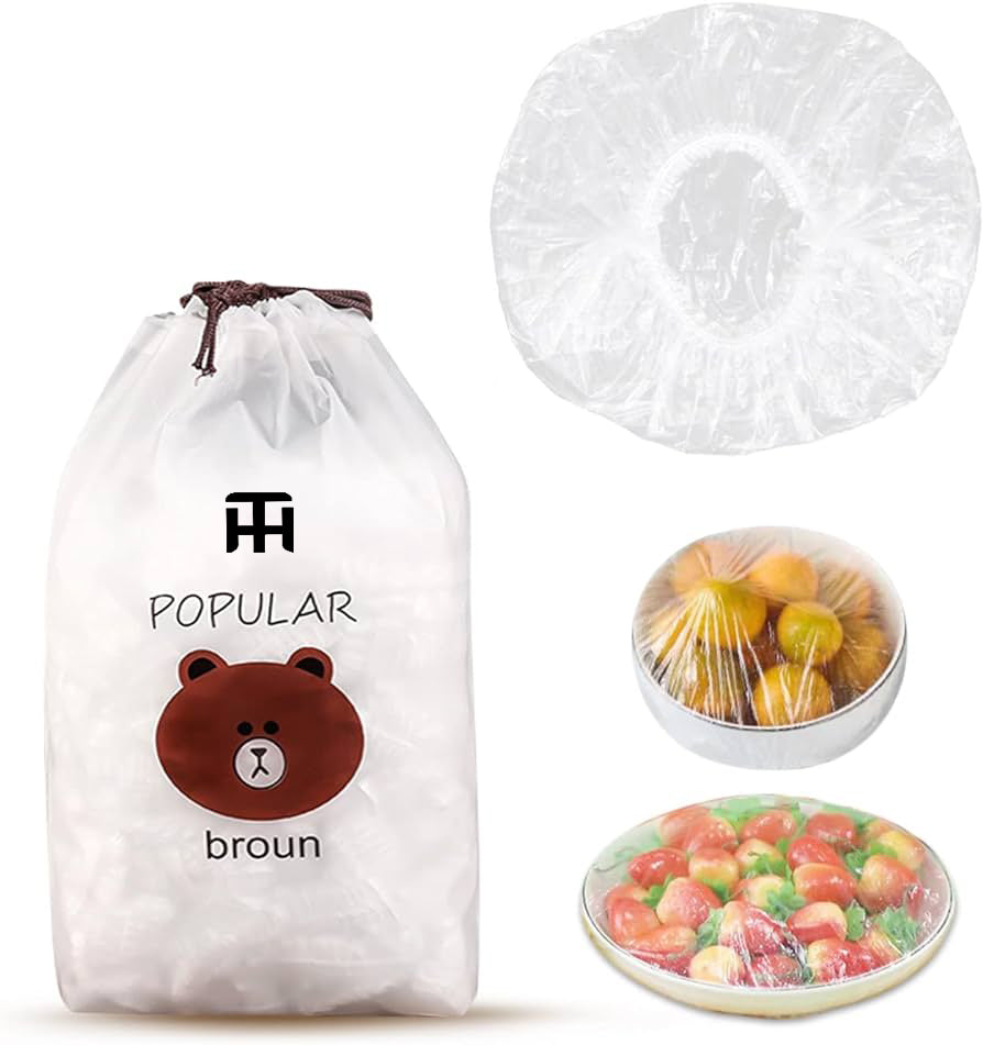 Combo Deal Disposable Food Cover Plastic Wrap 100 Pcs + 2 Pcs