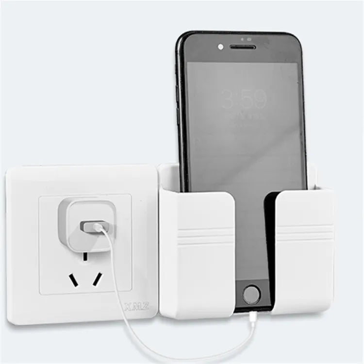 1 pcs Multifunction Mobile Phone Charging Hanging Holder, double-sided adhesive ( white