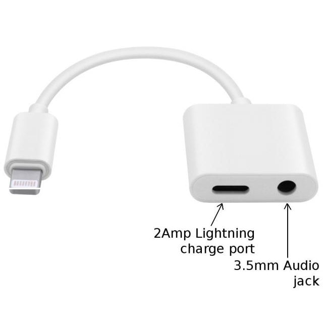 Apple iPhone Connector Lightning to 3.5mm Earphone Jack & Mobile Charging Jack