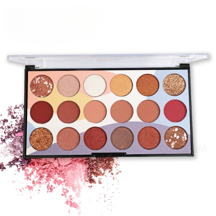 Mocallure Professional 18-Color Glitter Eyeshadow Palette Bold, Shimmering Shades for Every