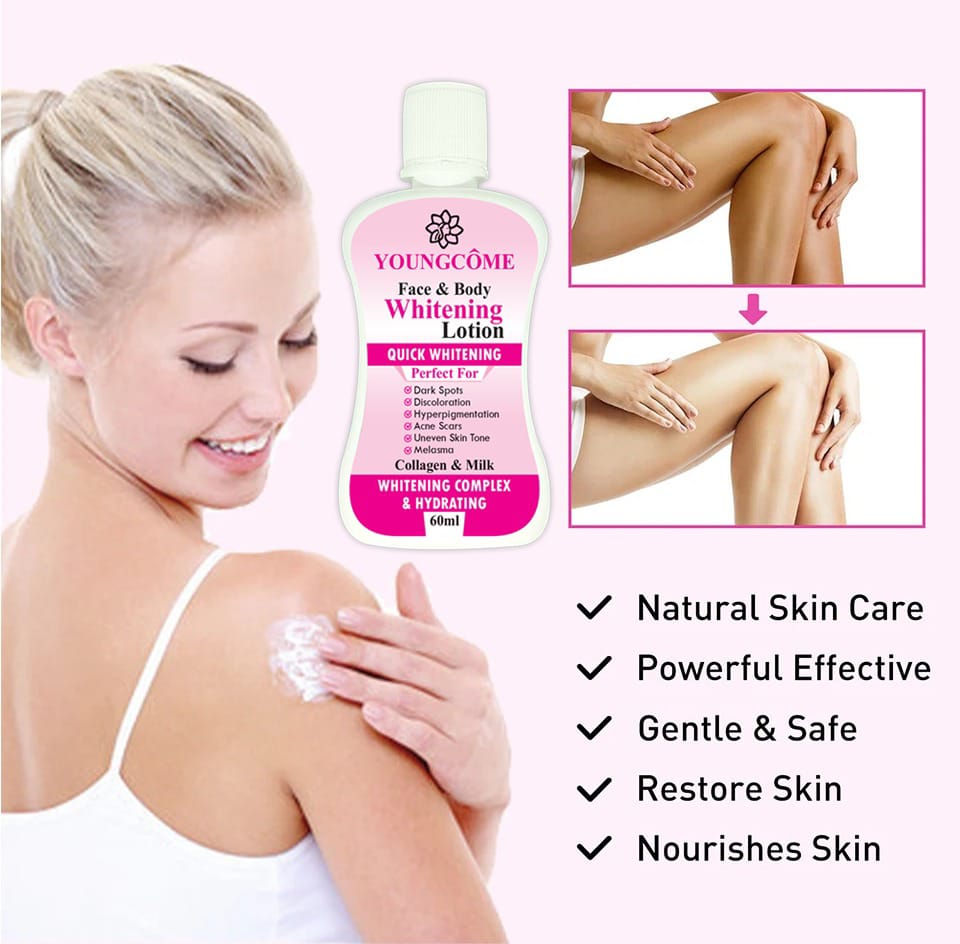 YOUNGCOME 60ml Face Body Whitening Lotion Underarm Brightening Private Underarm Body Cream