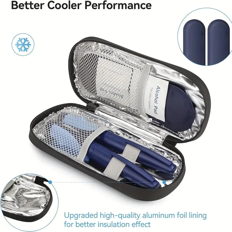 1/2 Set Insulin Pen Cooling Travel Box Diabetes Medication Insulation Cooling Storage