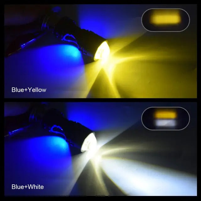Pack of 2 Headlight & Backlight Bulb | Yellow/White Beam +