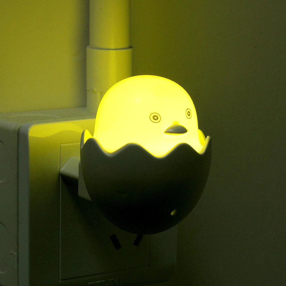 Automatic Little Yellow Duck Night Light | Yellow Duck With Egg Shape