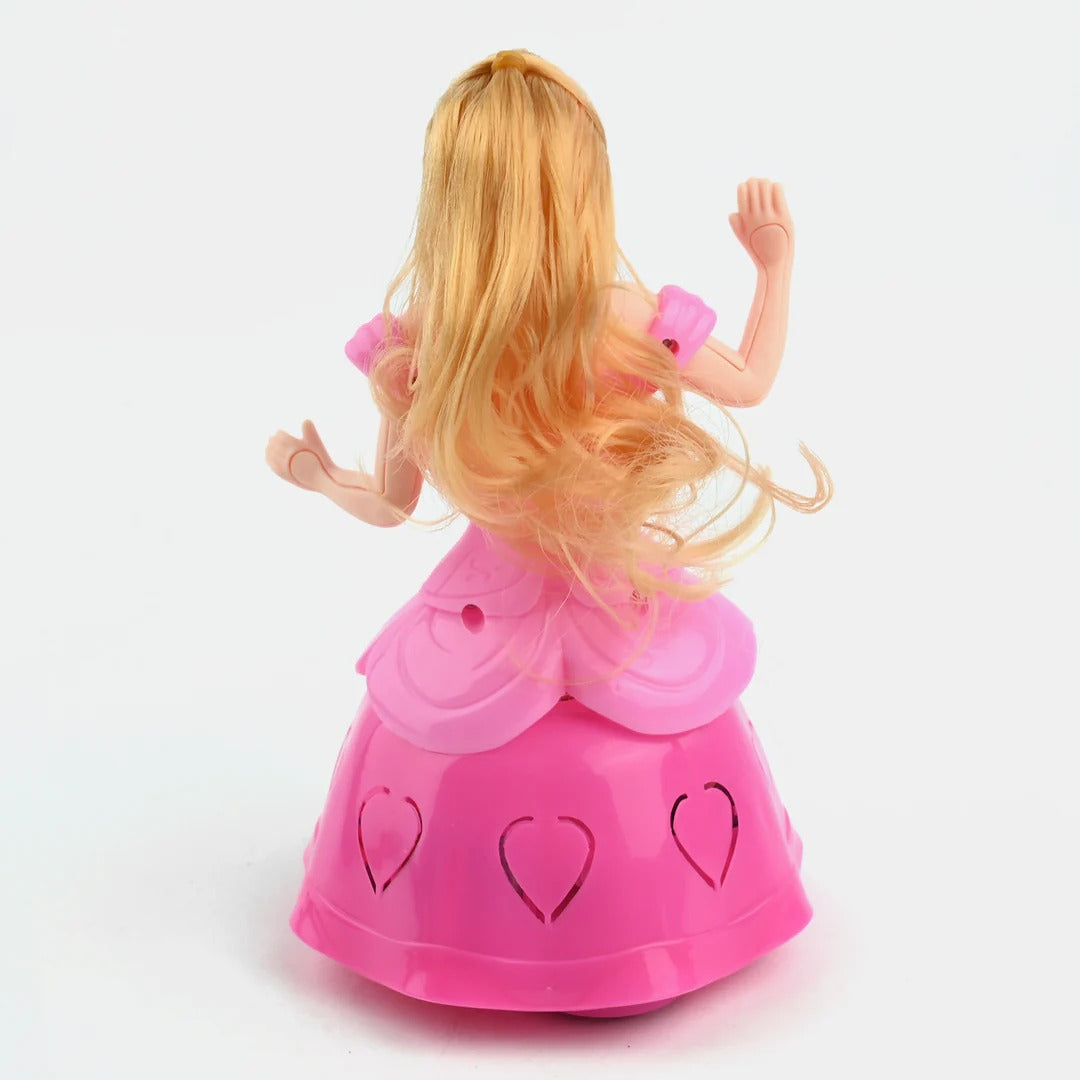 Magical Twirling Light-Up Dancing Princess Doll Toy with Music, Rotating Dress &
