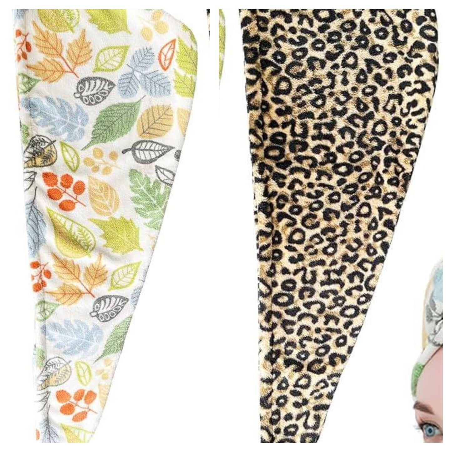 Terry Cotton Printed Hair Towel (1 Pc) (Random Design) Quick‑Dry Multicolor Wrap