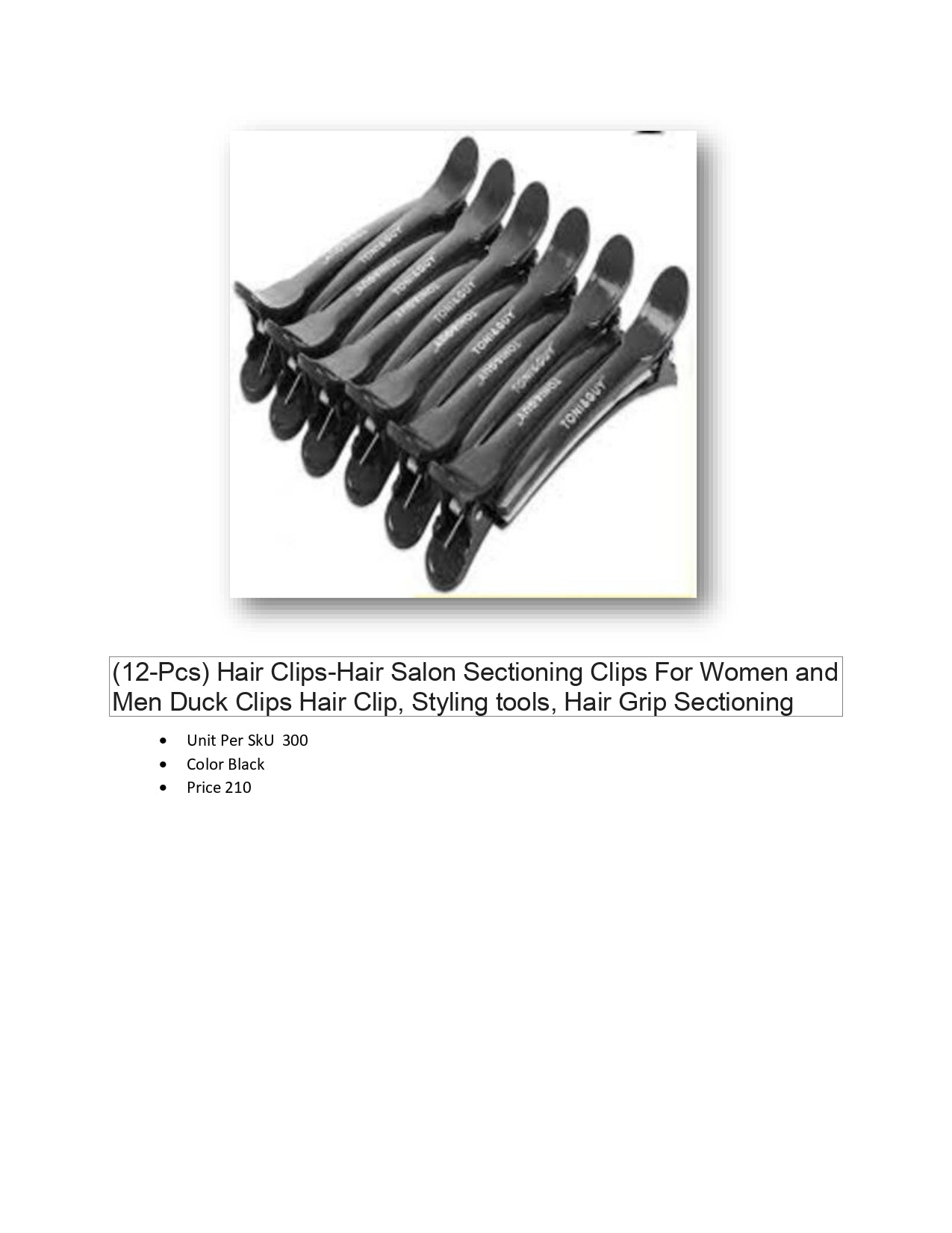 Pack of 12 Hair Clips-Hair Salon Sectioning Clips For Women and Men
