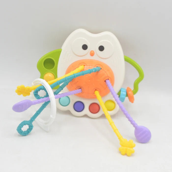 Owl-Themed Fun Squeezing and Pumping Toy Colorful Sensory Play Toy for