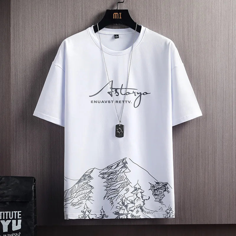 Summer white Astarya Tracksuit ( Tshirt + short) Fabric Polister