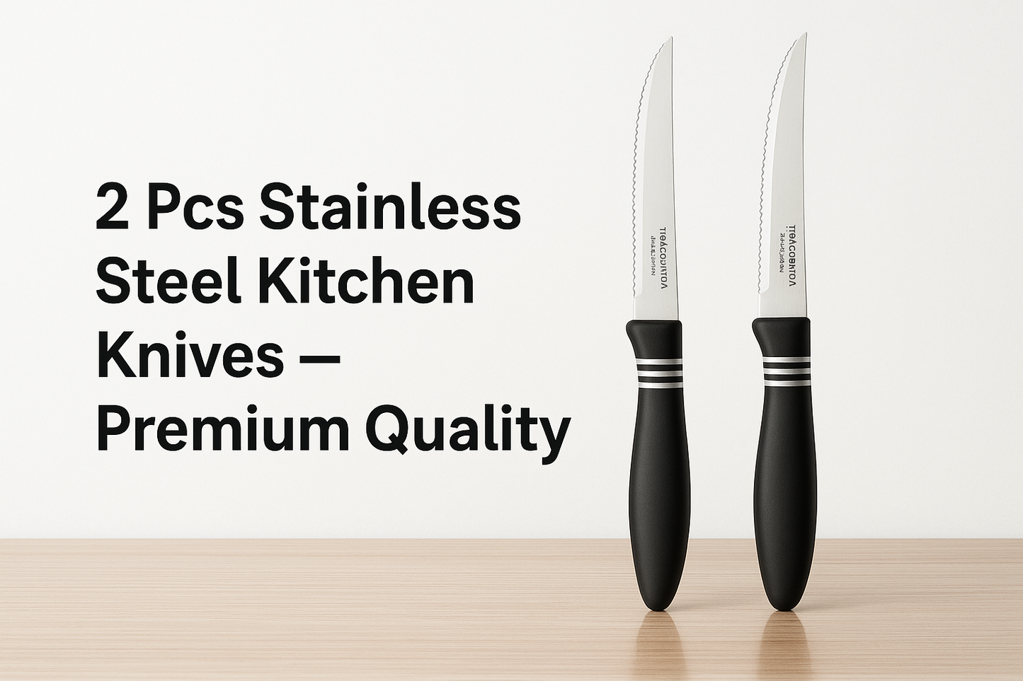 2 Pcs Concord Stainless Steel Kitchen Knife Multipurpose Table Knife with