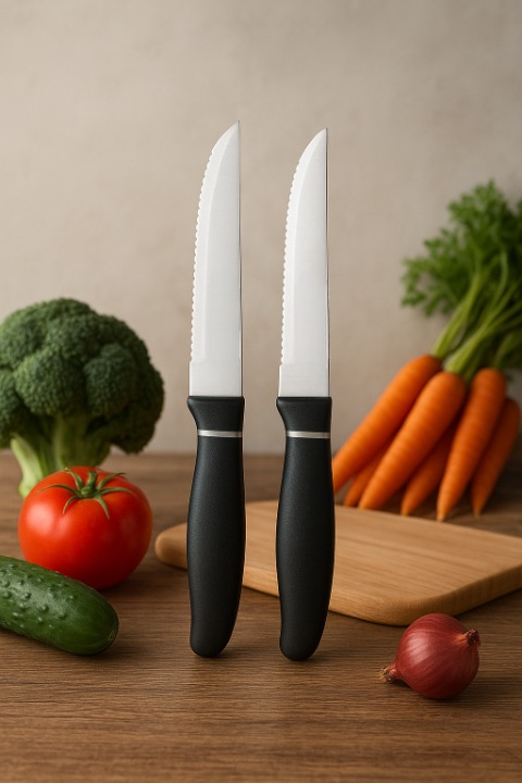 2 Pcs Concord Stainless Steel Kitchen Knife Multipurpose Table Knife with