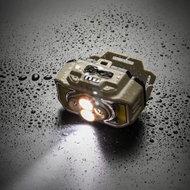 USB Rechargeable LED Miner's Headband Flashlight Lighted with Sensor Camping Work Light
