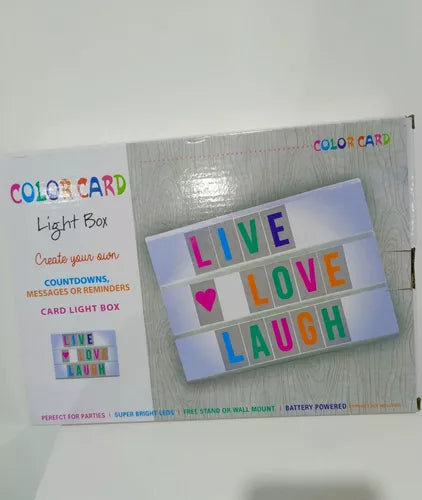 (NW00016) Color Card Light Box / Multicolor LED Light Box Letters Magic