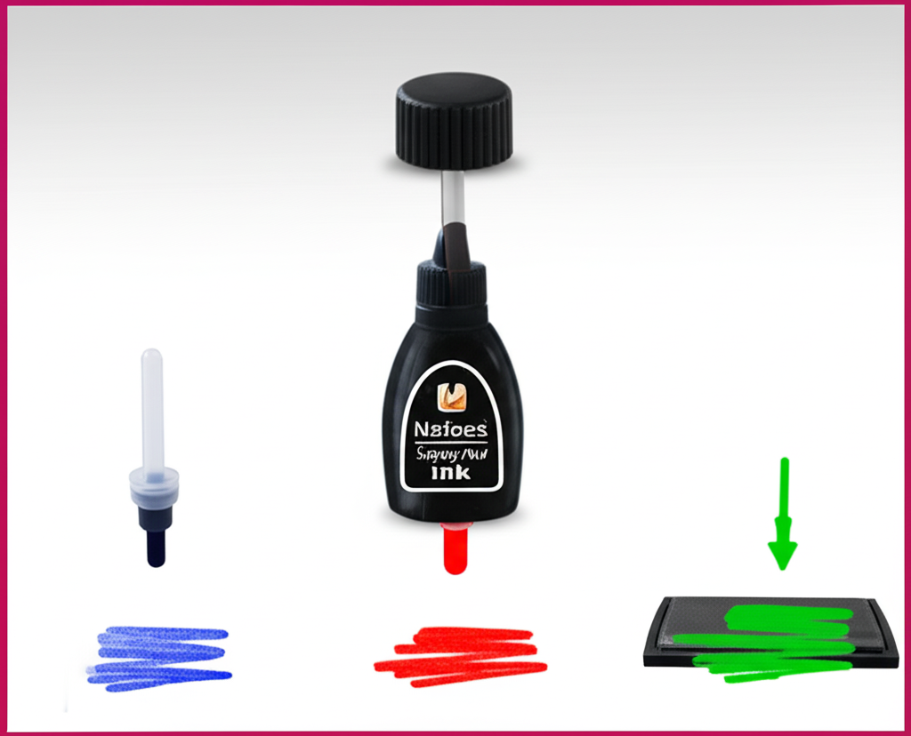Nafees Stamp Pad Ink High-Quality, Fast-Drying, Smudge-Free Ink for Clear Impressions