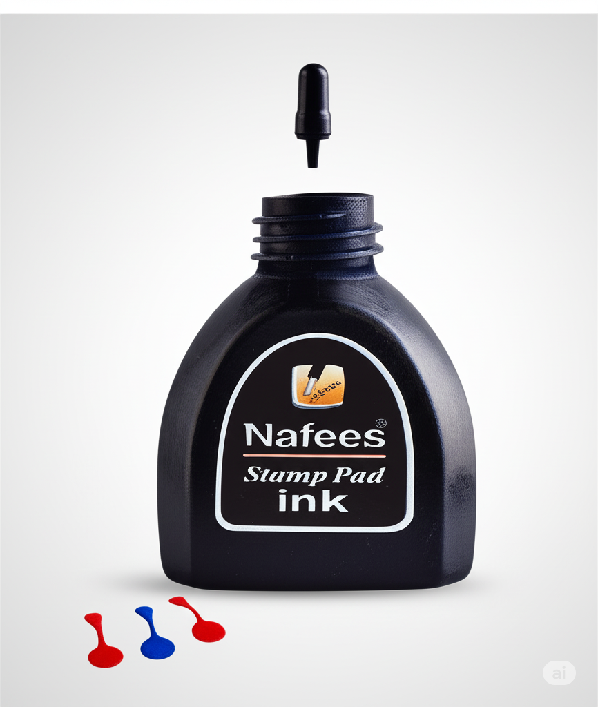 Nafees Stamp Pad Ink High-Quality, Fast-Drying, Smudge-Free Ink for Clear Impressions