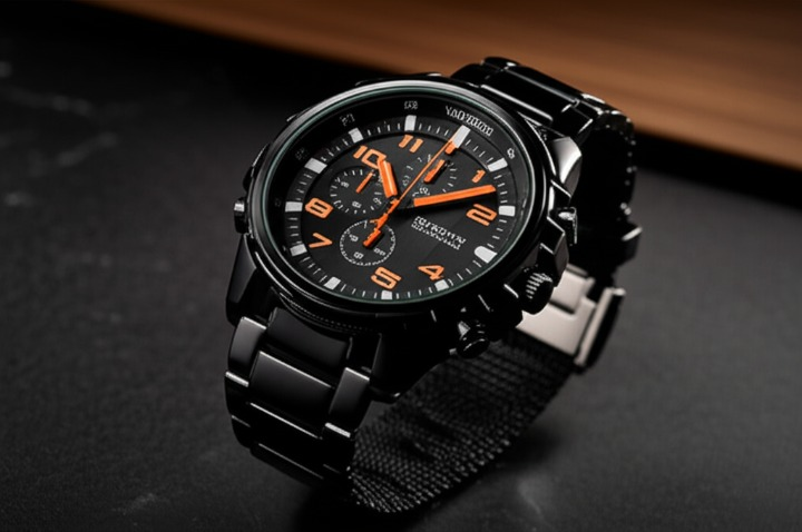 Stainless Steel Men’s Watch Waterproof, Sporty Design with Box - CheckNpays