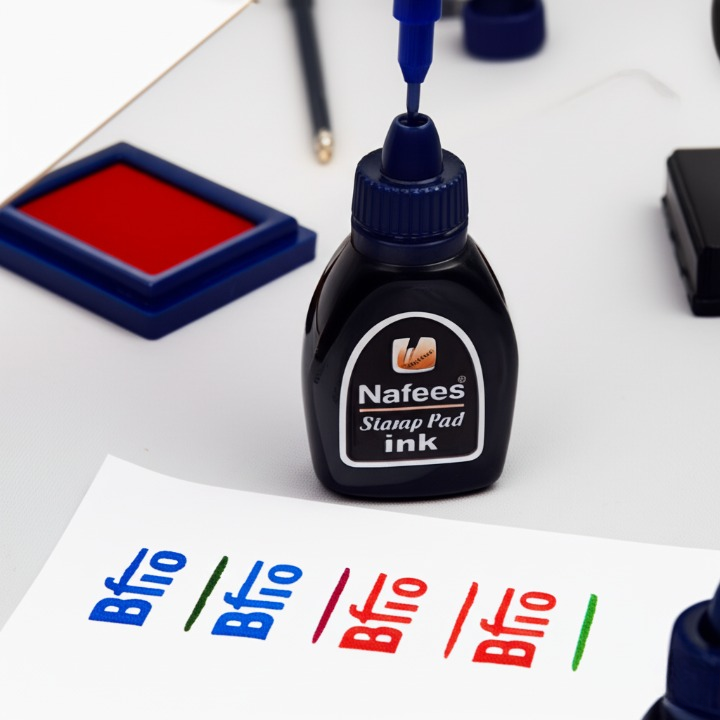Nafees Stamp Pad Ink High-Quality, Fast-Drying, Smudge-Free Ink for Clear Impressions