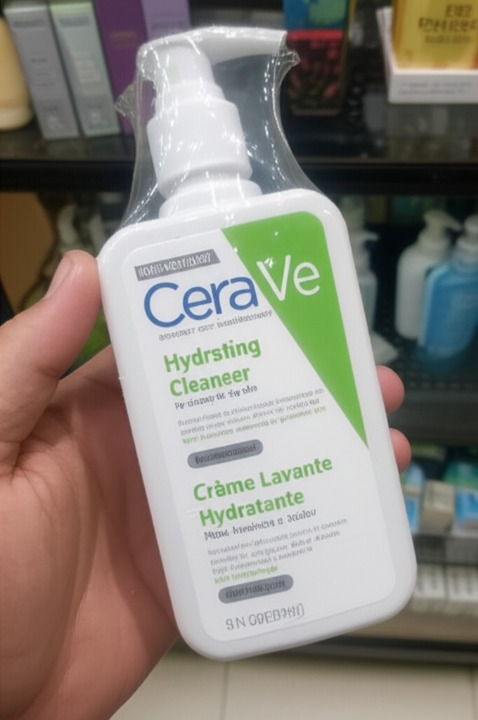 CeraVe Renewing SA Cleanser And Hydrating Cleanser with Salicylic Acid & Ceramides