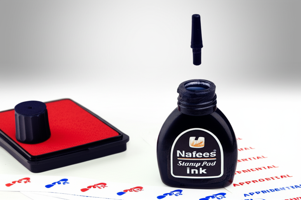 Nafees Stamp Pad Ink High-Quality, Fast-Drying, Smudge-Free Ink for Clear Impressions