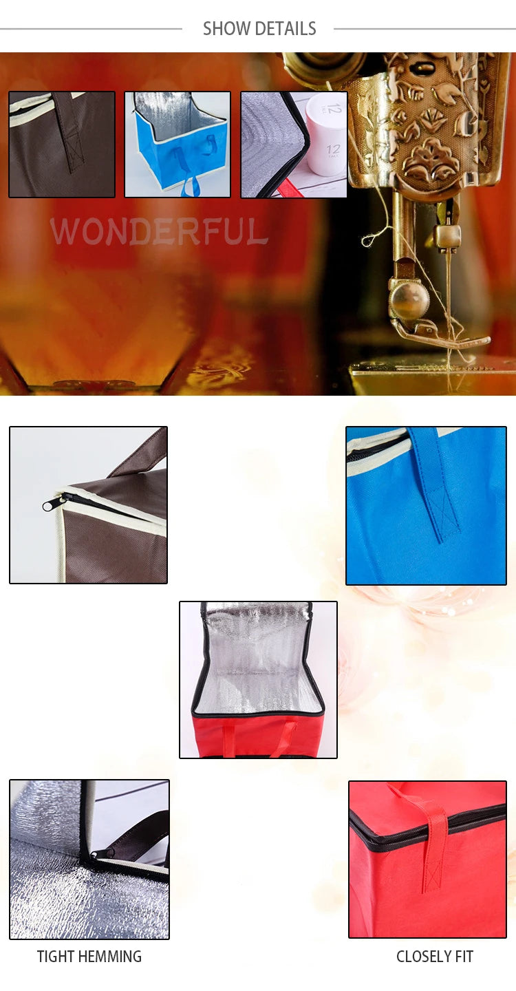 Portable Lunch Cooler Bag Folding Insulation Picnic Ice Pack Food Thermal Bag