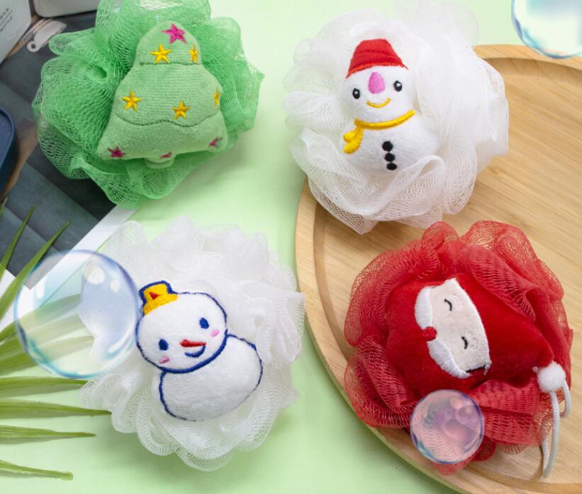 Kids Bath Sponge Ball - Bath Loofah Mesh Pouf Shower Exfoliator Scrubber