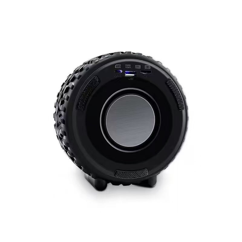 X-502 RGB Wheel-Shaped Wireless Speaker with Subwoofer Portable USB/BT Card Playback for