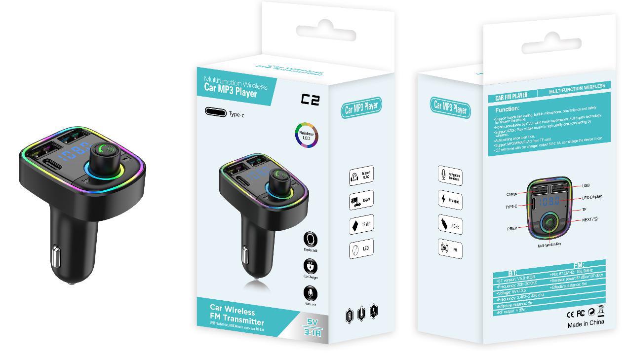C1 - Car Mp3 Player | Car Wireless FM Transmitter | Car