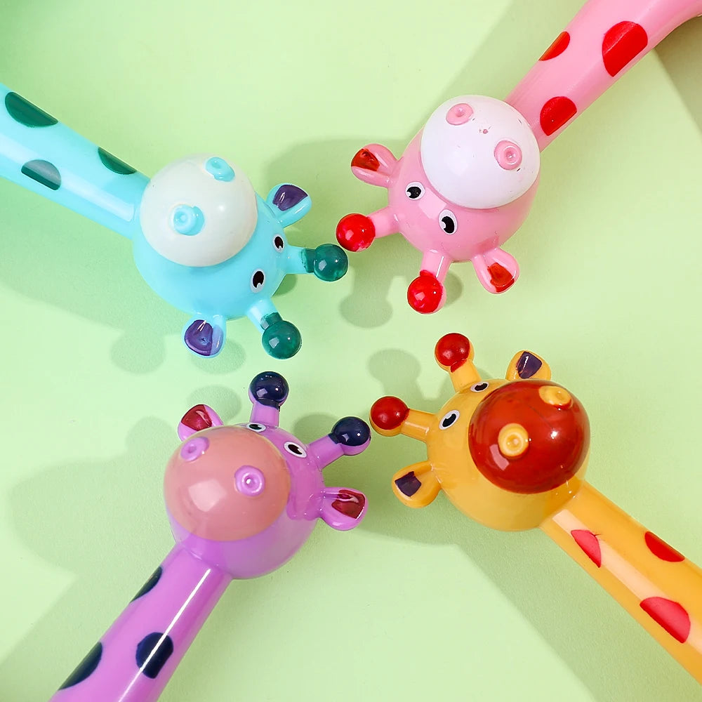 1 Pcs of Animal Pop Tubes Cartoon Giraffe Suction Cup Toys Kids