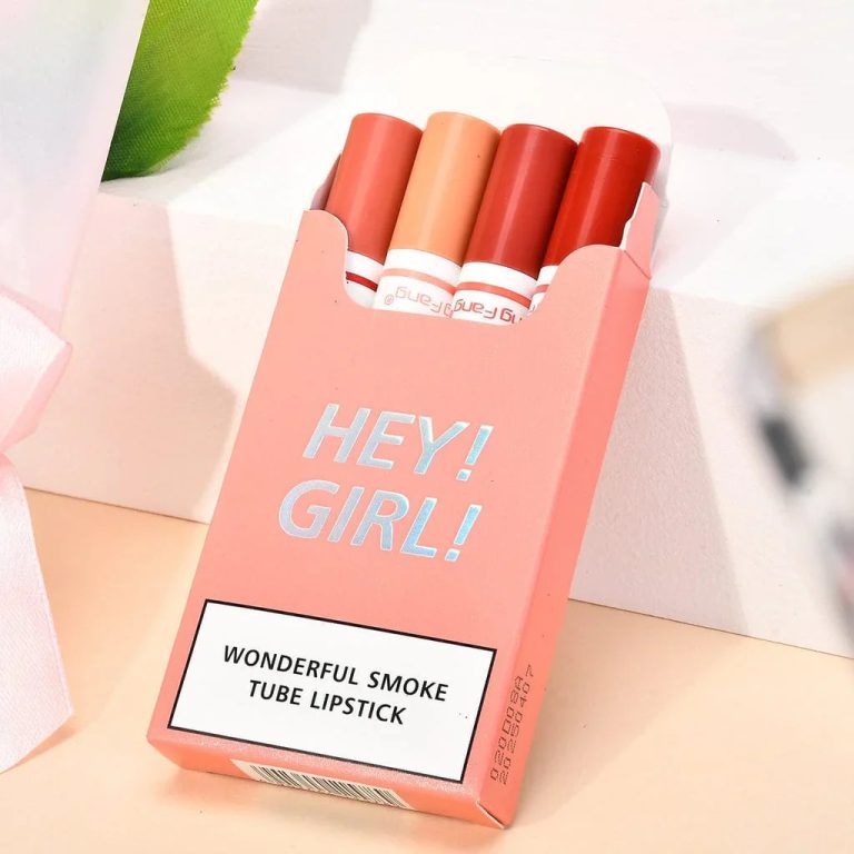 4-in-1 Trending Lipstick Set Cigarette-Shaped Matte Lipsticks, Long-Lasting, Easy to Apply,