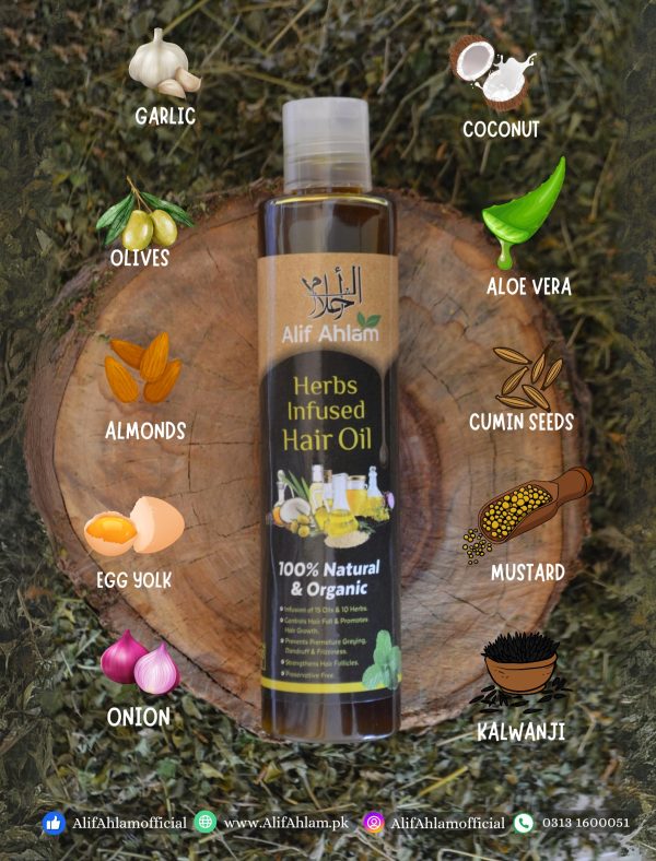 Alif Ahlam Herbs Infused Hair Oil 200ml