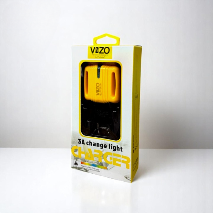 3A Light Change Charger with 2 USB Ports & Built-in Micro USB