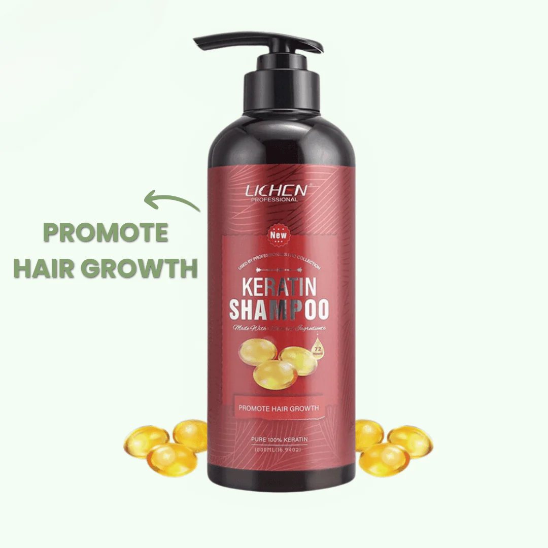 Lichen Keratin Enriched Shampoo 500ML - Sulfate and Paraben Free - Anti