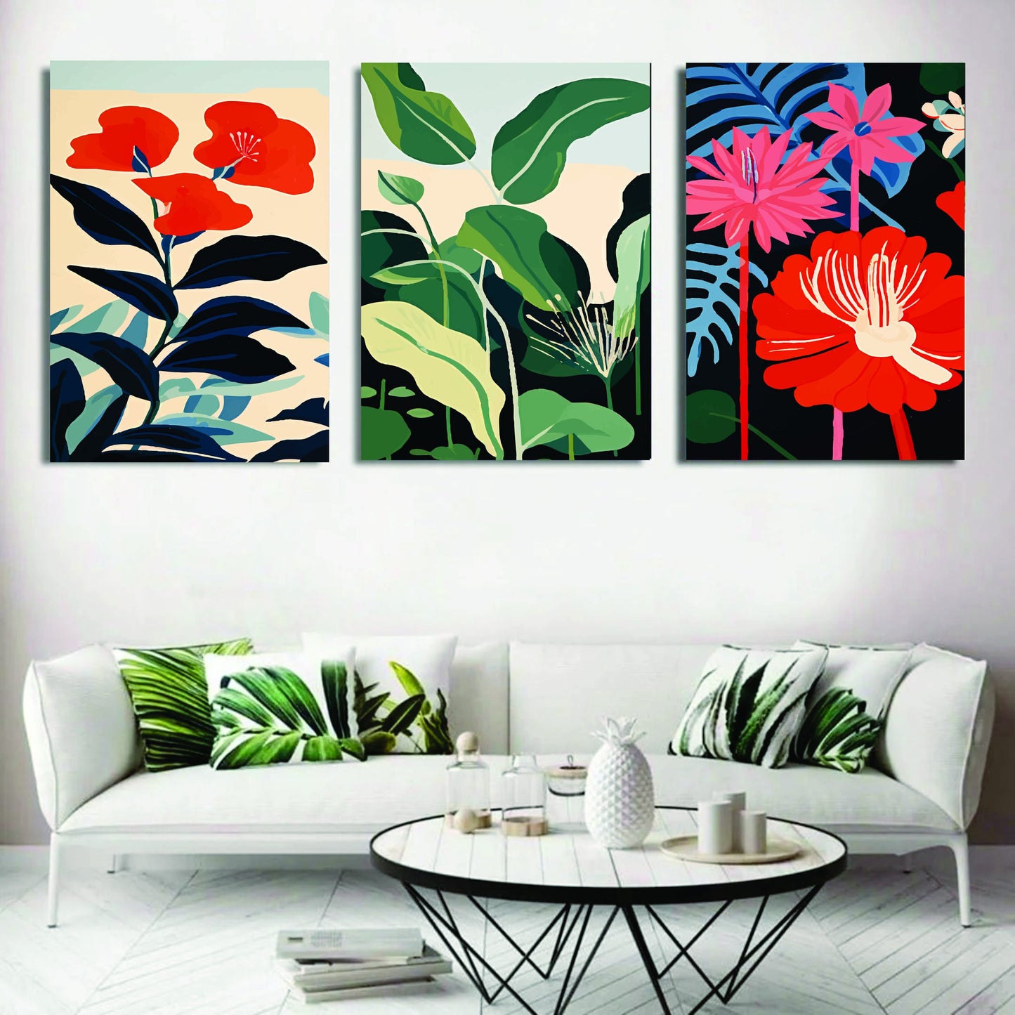 Set of 3 Wall Art Wooden Phototile Frames for Wall Decor