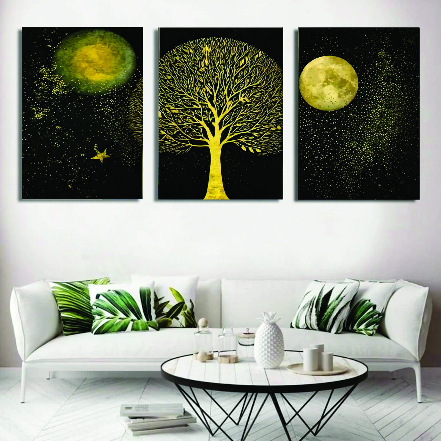 Set of 3 Wall Art Wooden Phototile Frames for Wall Decor